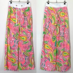 Lilly Pulitzer The Beach Pants Paisley Flamingo XS
